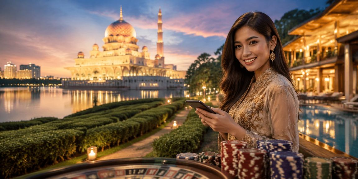 Pengguna platform pg1 bermain secara bertanggungjawab menggunakan telefon di Putrajaya Malaysia
